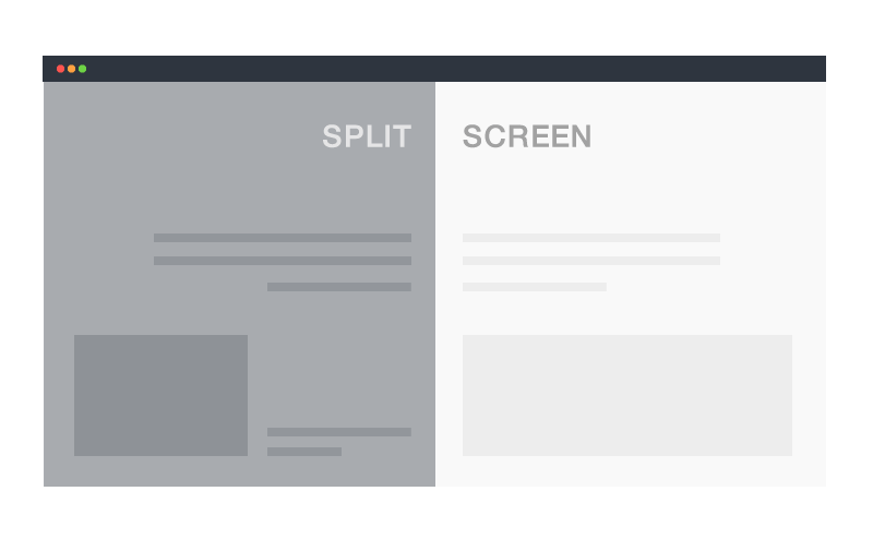 split screen